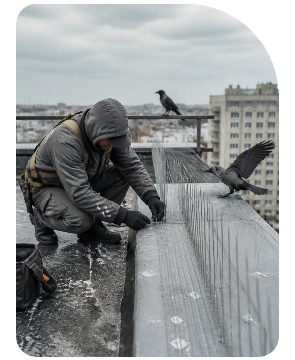 Защита от ворон под ключ в Советской Гавани по цене от 5195 р. | Сенат-Свс